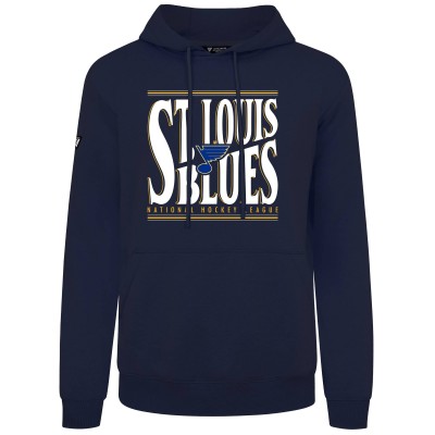 St. Louis Blues Levelwear Navy Podium Powerhouse Pullover Hoodie
