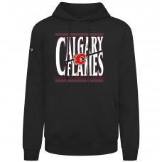 Calgary Flames Levelwear Black Podium Powerhouse Pullover Hoodie