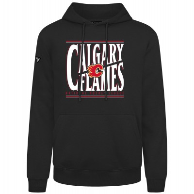 Calgary Flames Levelwear Black Podium Powerhouse Pullover Hoodie