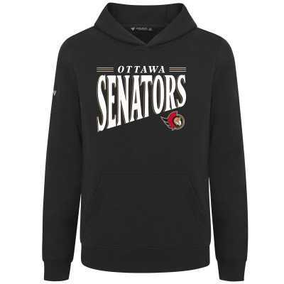 Подростковая Ottawa Senators Levelwear Black Jr Podium Tally Pullover Hoodie