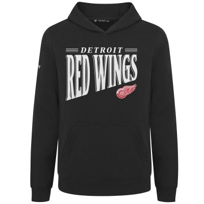Подростковая Detroit Red Wings Levelwear Black Jr Podium Tally Pullover Hoodie