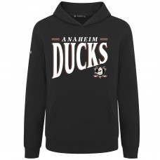 Подростковая Anaheim Ducks Levelwear Black Jr Podium Tally Pullover Hoodie