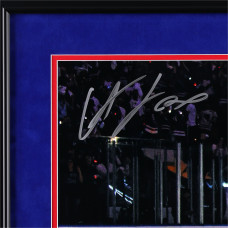 Фото с автографом Adam Fox New York Rangers Fanatics Authentic Framed 16 x 20 Blue Jersey Postgame Salute - Suede Matting