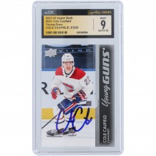 Cole Caufield Montreal Canadiens Autographed 2021-22 Upper Deck Series 1 Young Guns #201 CGC Fanatics Witnessed Authenticated 9/10 Rookie Card