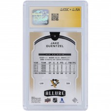 Jake Guentzel Pittsburgh Penguins Autographed 2020-21 Upper Deck Allure Red Rainbow #3 CGC Fanatics Witnessed Authenticated Auto 10 Card