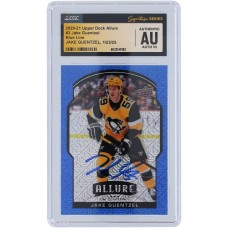 Jake Guentzel Pittsburgh Penguins Autographed 2020-21 Upper Deck Allure Blue Line #3 #/35 CGC Fanatics Witnessed Authenticated Auto 10 Card