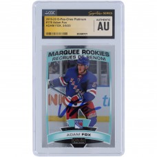 Adam Fox New York Rangers Autographed 2019-20 Upper Deck O-Pee-Chee Platinum #178 CGC Fanatics Witnessed Authenticated Rookie Card Adam Fox New York Rangers Autographed 2019-20 Upper Deck O-Pee-Chee Platinum #178 CGC Fanatics Witnessed Authenticated Rookie Card