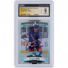 Adam Fox New York Rangers Autographed 2019-20 Upper Deck O-Pee-Chee Platinum #178 CGC Fanatics Witnessed Authenticated 9/10 Rookie Card Adam Fox New York Rangers Autographed 2019-20 Upper Deck O-Pee-Chee Platinum #178 CGC Fanatics Witnessed Authenticated 9/10 Rookie Card