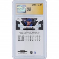 Adam Fox New York Rangers Autographed 2019-20 Upper Deck O-Pee-Chee Platinum #178 CGC Fanatics Witnessed Authenticated 9/10 Rookie Card Adam Fox New York Rangers Autographed 2019-20 Upper Deck O-Pee-Chee Platinum #178 CGC Fanatics Witnessed Authenticated 9/10 Rookie Card