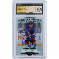 Adam Fox New York Rangers Autographed 2019-20 Upper Deck O-Pee-Chee Platinum #178 CGC Fanatics Witnessed Authenticated 9.5/10 Rookie Card Adam Fox New York Rangers Autographed 2019-20 Upper Deck O-Pee-Chee Platinum #178 CGC Fanatics Witnessed Authenticated 9.5/10 Rookie Card