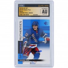 Adam Fox New York Rangers Autographed 2019-20 Upper Deck SP Blue #129 CGC Fanatics Witnessed Authenticated Auto 10 Rookie Card Adam Fox New York Rangers Autographed 2019-20 Upper Deck SP Blue #129 CGC Fanatics Witnessed Authenticated Auto 10 Rookie Card
