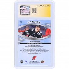 Luke Hughes New Jersey Devils Autographed 2023-24 Upper Deck MVP #242 CGC Fanatics Witnessed Authenticated 9.5/10 Card