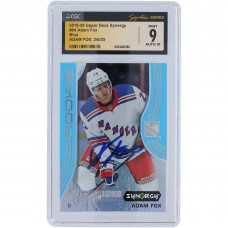 Adam Fox New York Rangers Autographed 2019-20 Upper Deck Synergy Blue #84 CGC Fanatics Witnessed Authenticated 9/10 Rookie Card Adam Fox New York Rangers Autographed 2019-20 Upper Deck Synergy Blue #84 CGC Fanatics Witnessed Authenticated 9/10 Rookie Card