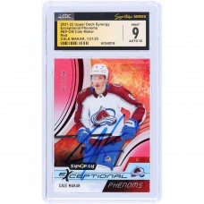 Cale Makar Colorado Avalanche Autographed 2021-22 Upper Deck Synergy Exceptional Phenoms Red #EP-CM #/499 CGC Fanatics Witnessed Authenticated 9/10 Card Cale Makar Colorado Avalanche Autographed 2021-22 Upper Deck Synergy Exceptional Phenoms Red #EP-CM #/499 CGC Fanatics Witnessed Authenticated 9/10 Card