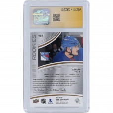 Adam Fox New York Rangers Autographed 2019-20 Upper Deck SP Game Used Gold Jersey White Relic #127 #/599 CGC Fanatics Witnessed Authenticated 9/10 Rookie Card Adam Fox New York Rangers Autographed 2019-20 Upper Deck SP Game Used Gold Jersey White Relic #127 #/599 CGC Fanatics Witnessed Authenticated 9/10 Rookie Card