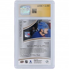 Adam Fox New York Rangers Autographed 2019-20 Upper Deck SP Game Used Gold Jersey Blue Relic #127 #/599 CGC Fanatics Witnessed Authenticated 9/10 Rookie Card Adam Fox New York Rangers Autographed 2019-20 Upper Deck SP Game Used Gold Jersey Blue Relic #127 #/599 CGC Fanatics Witnessed Authenticated 9/10 Rookie Card