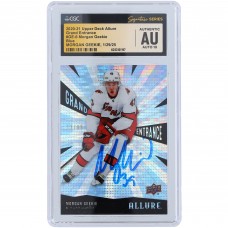 Morgan Geekie Carolina Hurricanes Autographed 2020-21 Upper Deck Allure Grand Entrance Blue #GE-6 CGC Fanatics Witnessed Authenticated Auto 10 Rookie Card Morgan Geekie Carolina Hurricanes Autographed 2020-21 Upper Deck Allure Grand Entrance Blue #GE-6 CGC Fanatics Witnessed Authenticated Auto 10 Rookie Card