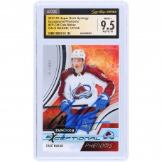 Cale Makar Colorado Avalanche Autographed 2021-22 Upper Deck Synergy Exceptional Phenoms #EP-CM #/899 CGC Fanatics Witnessed Authenticated 9.5/10 Card Cale Makar Colorado Avalanche Autographed 2021-22 Upper Deck Synergy Exceptional Phenoms #EP-CM #/899 CGC Fanatics Witnessed Authenticated 9.5/10 Card