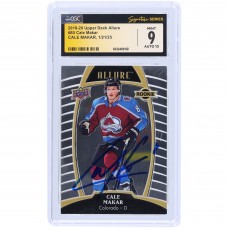 Cale Makar Colorado Avalanche Autographed 2019-20 Upper Deck Allure #80 CGC Fanatics Witnessed Authenticated 9/10 Rookie Card Cale Makar Colorado Avalanche Autographed 2019-20 Upper Deck Allure #80 CGC Fanatics Witnessed Authenticated 9/10 Rookie Card