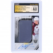 Cale Makar Colorado Avalanche Autographed 2021-22 Upper Deck SP Game Used Banner Year Stanley Cup Relic #BYSC-MA CGC Fanatics Witnessed Authenticated Auto 10 Card
