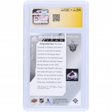 Cale Makar Colorado Avalanche Autographed 2021-22 Upper Deck SP Game Used Banner Year Stanley Cup Relic #BYSC-MA CGC Fanatics Witnessed Authenticated Auto 10 Card