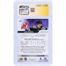 Luke Hughes New Jersey Devils Autographed 2023-24 Upper Deck Series 1 Young Guns #248 CGC Fanatics Witnessed Authenticated Auto 10 Rookie Card