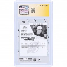 Luke Hughes New Jersey Devils Autographed 2023-24 Upper Deck O-Pee-Chee #572 CGC Fanatics Witnessed Authenticated 10/10 Rookie Card