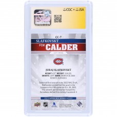 Juraj Slafkovsky Montreal Canadiens Autographed 2022-23 Upper Deck Calder Candidates #CC-7 CGC Fanatics Witnessed Authenticated Auto 10 Card