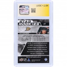 Leo Carlsson Anaheim Ducks Autographed 2023-24 Upper Deck Star Rookies #7 CGC Fanatics Witnessed Authenticated Auto 10 Rookie Card