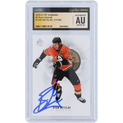 Ryan Getzlaf Anaheim Ducks Autographed 2020-21 Upper Deck SP Authentic #6 CGC Fanatics Witnessed Authenticated Auto 10 Card