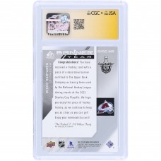 Mikko Rantanen Colorado Avalanche Autographed 2021-22 Upper Deck SP Game Used Banner Year Stanley Cup Dual Colored Relic #BYSC-MR CGC Fanatics Witnessed Authenticated Card