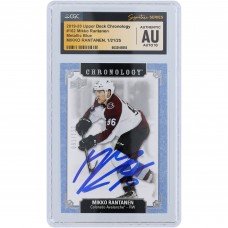 Mikko Rantanen Colorado Avalanche Autographed 2019-20 Upper Deck Chronology Metallic Blue #162 #/122 CGC Fanatics Witnessed Authenticated Auto 10 Card