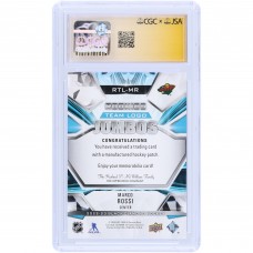 Marco Rossi Minnesota Wild Autographed 2022-23 Upper Deck Black Diamond Rookie Team Logo Jumbo 3 Color Patches #RTL-MR CGC Fanatics Witnessed Authenticated 9/10 Rookie Card