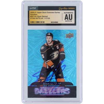 Ryan Getzlaf Anaheim Ducks Autographed 2020-21 Upper Deck Extended Series Dazzlers #DZ-101 CGC Fanatics Witnessed Authenticated Auto 10 Card