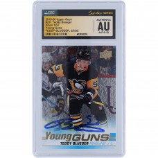 Teddy Blueger Pittsburgh Penguins Autographed 2019-20 Upper Deck Series 1 Young Guns Silver Foil #231 CGC Fanatics Witnessed Authenticated Auto 10 Rookie Card