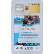 Teddy Blueger Pittsburgh Penguins Autographed 2019-20 Upper Deck Series 1 Young Guns Silver Foil #231 CGC Fanatics Witnessed Authenticated Auto 10 Rookie Card