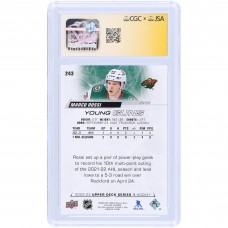 Marco Rossi Minnesota Wild Autographed 2022-23 Upper Deck Series 1 Young Guns #243 CGC Fanatics Witnessed Authenticated 10/10 Rookie Card