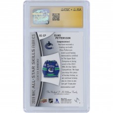 Elias Pettersson Vancouver Canucks Autographed 2019-20 Upper Deck SP Game Used Blue NHL All-Star Skills Fabrics Relic #AS-EP CGC Fanatics Witnessed Authenticated Auto 10 Card