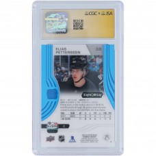 Elias Pettersson Vancouver Canucks Autographed 2019-20 Upper Deck Synergy Blue #38 CGC Fanatics Witnessed Authenticated Auto 10 Card
