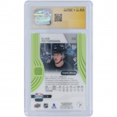 Elias Pettersson Vancouver Canucks Autographed 2019-20 Upper Deck Synergy Green #38 CGC Fanatics Witnessed Authenticated Auto 10 Card