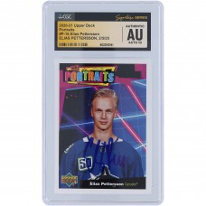 Elias Pettersson Vancouver Canucks Autographed 2020-21 Upper Deck Series 1 Portraits #P-16 CGC Fanatics Witnessed Authenticated Auto 10 Card
