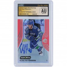 Elias Pettersson Vancouver Canucks Autographed 2019-20 Upper Deck Synergy Red #28 CGC Fanatics Witnessed Authenticated Auto 10 Card