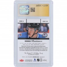 Mikko Rantanen Colorado Avalanche Autographed 2015-16 Fleer Showcase Maroon Relic #54 CGC Fanatics Witnessed Authenticated Rookie Card