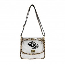 Utah Mammoth Logo Brands Leopard Print Trim Clear Purse