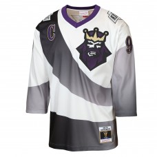 Подростковая Los Angeles Kings Wayne Gretzky Mitchell & Ness White 1995/96 Power Play Throwback Alternate Player Jersey with Captain Patch