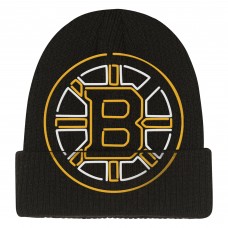 Шапка Подростковая Boston Bruins Mitchell & Ness Black Neon Line Lights Cuffed Knit