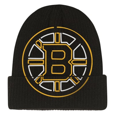 Шапка Подростковая Boston Bruins Mitchell & Ness Black Neon Line Lights Cuffed Knit