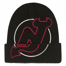 Шапка Подростковая New Jersey Devils Mitchell & Ness Black Neon Line Lights Cuffed Knit