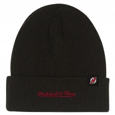 Шапка Подростковая New Jersey Devils Mitchell & Ness Black Neon Line Lights Cuffed Knit