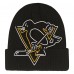 Шапка Подростковая Pittsburgh Penguins Mitchell & Ness Black Neon Line Lights Cuffed Knit